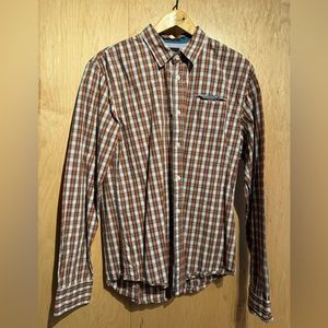Plaid scotch and soda shirt